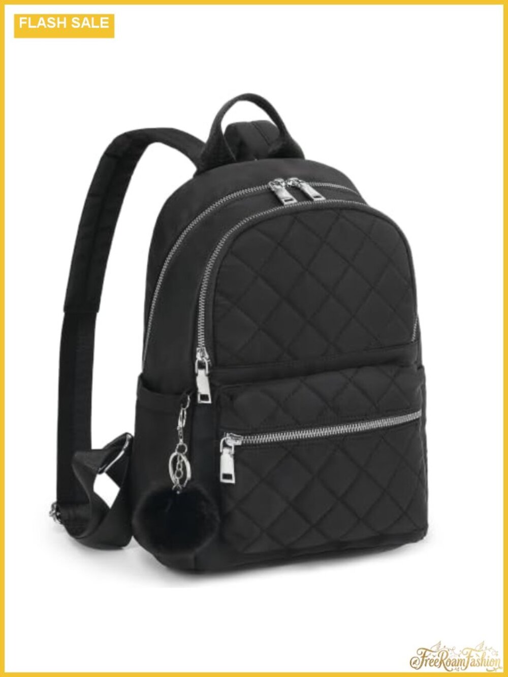 Lightweight Quilted Vegan Leather Mini Backpack Purse for Women Small Daypack